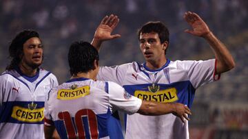 FUTBOL,  UNIVERSIDAD CATOLICA VS NUBLENSE.
UNDECIMA  FECHA CAMPEONATO CLAUSURA  2010.
PABLO VRANJICAN, DERECHA , JUGADOR DE UNIVERSIDAD CATOLICA  CELEBRA  EL CUATRO A DOS PARCIAL CONTRA NUBLENSE.
09/04/2010
SANTIAGO, CHILE.
OSCAR TORRES/PHOTOSPORT

SOCCER,  UNIVERSIDAD CATOLICA VS NUBLENSE.
ELEVENTH ROUND APERTURE CHAMPIONSHIP 2010
PABLO VRANJICAN,  RIGHT,  PLAYER  OF UNIVERSIDAD CATOLICA CELEBRATES HIS GOAL AGAINST  NUBLENSE..
SANTIAGO, CHILE.
APRIL, 09, 2010.
OSCAR TORRES/PHOTOSPORT
