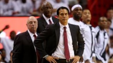 Erik Spoelstra, t&eacute;cnico de los Miami Heat.