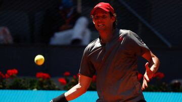 Dominic Thiem, en un partido del Mutua Madrid Open en la Caja M&aacute;gica.