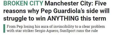 La prensa inglesa critica a Guardiola en su peor racha