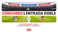 Gana entradas para el partido del Atlético de Madrid con el Valencia