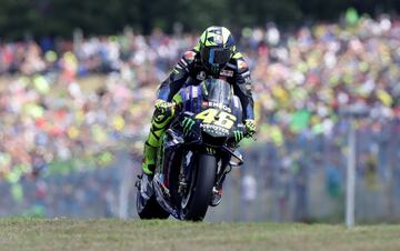 Valentino Rossi durante la carrera. 