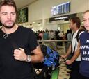 Stan Wawrinka 'cuela' a su novia, Donna Vekic, en Brisbane