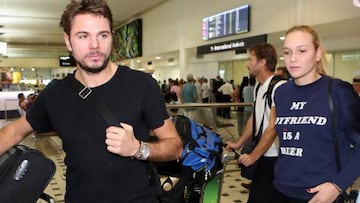 Stan Wawrinka y su novia, la tenista Donna Vekic.