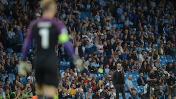 El guardameta ingl&eacute;s, Joe Hart, durante un partido del Manchester City.