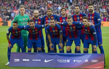 Formación del Barcelona.