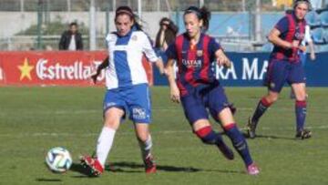 Virginia Torrecilla, en el partido de ida ante el Espanyol.