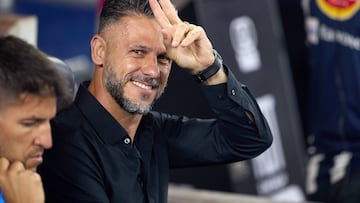 Martin Demichelis head coach of Monterrey during the 12th round match between Monterrey and Tigres UANL as part of the Liga BBVA MX, Torneo Apertura 2024 at BBVA Bancomer Stadium on October 19, 2024 in Monterrey, Nuevo Leon, Mexico.