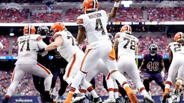 En su primer partido uniformado con los colores de los Browns, Deshaun Watson enfrentó a los Houston Texans, su exequipo