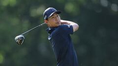 DUBLIN, OHIO - JUNE 02: Justin Suh of the United States hits a tee shot on the 16th hole during the second round of the Memorial Tournament presented by Workday at Muirfield Village Golf Club on June 2, 2023 in Dublin, Ohio.   Andy Lyons/Getty Images/AFP (Photo by ANDY LYONS / GETTY IMAGES NORTH AMERICA / Getty Images via AFP)