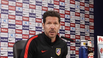 Diego Simeone en rueda de prensa.