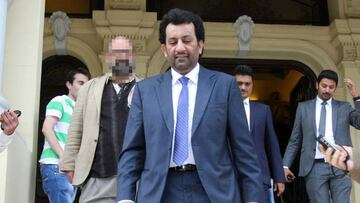 Abdullah Al Thani, saliendo del Ayuntamiento de Málaga, en una imagen de archivo.