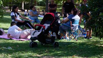 Una familia en el Parque de El Retiro, a 26 de agosto de 2023, en Madrid (España). El Instituto Nacional de Estadística (INE) ha revelado los datos de nacimientos producidos en todo el país durante el primer cuatrimestre de 2023. En total, solo han nacido entre enero y abril unas 103.443 personas, lo que supone un 1,75% menos respecto al mismo período del año anterior. Estas cifras, según el INE, convierten al primer cuatrimestre en el peor en ocho años, experimentando la natalidad una evolución a la baja desde 2016, año en el que nacieron 132.045 personas en España. La Comunidad de Madrid y Aragón son las únicas regiones donde la natalidad ha crecido respecto al año anterior.
26 AGOSTO 2023;RECURSOS;INE;NATALIDAD;NACIMIENTOS;NIÑOS;FAMILIAS;BEBÉS
Jesús Hellín / Europa Press
26/08/2023