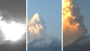 Así amanece el Volcán Popocatépetl; registra actividad intensa