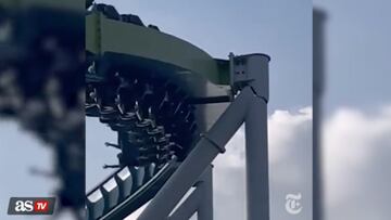 A visible crack in the support beam of a roller coaster in North Carolina caused a fright as the whole structure shook when the car passed it.
