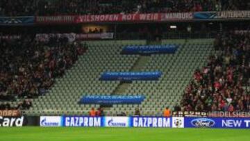 Imagen del sector clausurado de la grada del Allianz Arena.