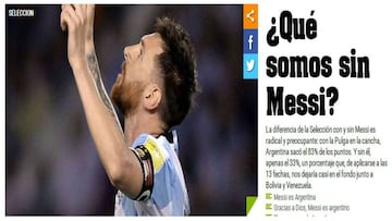 La prensa argentina clama por la sanción: "¿Qué somos sin Messi?"