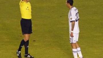 Álvarez Izquierdo expulsó a Di MAría en el encuentro ante el Depor esta temporada.