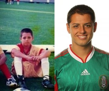 Chicharito creció y respiró fútbol siempre bajo la sombra de su padre. Ahora ya se hizo su camino. No ha cambiado tanto. 