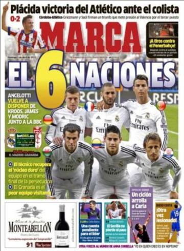 Portadas de la prensa deportiva