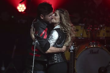 Miriam Rodríguez y Pablo López en un concierto de la gira "Contigo" de la cantante ofrecido en la Sala But de Madrid el 11 de enero de 2019.