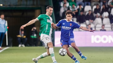 Albarrán, durante el partido ante el Zaragoza