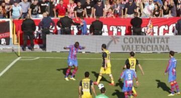 Incidentes al terminar el partido con Diop jugador del Levante 