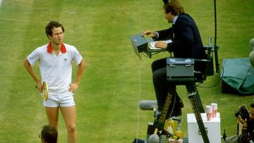 1982: John McEnroe of the USA appeals the umpires decision during Wimbedon in London, England. \ Mandatory Credit: Allsport UK /Allsport