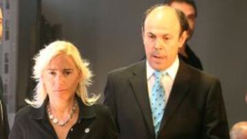La atleta Marta Domínguez y su abogado, José Rodríguez.