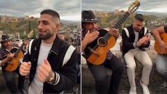 Topuria aparece por sorpresa a los pies de la Alhambra y se desata la locura: terminó cantando y bailando