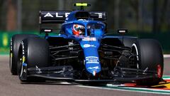 Esteban Ocon (Alpine A521). &Iacute;mola, Italia. F1 2021. 