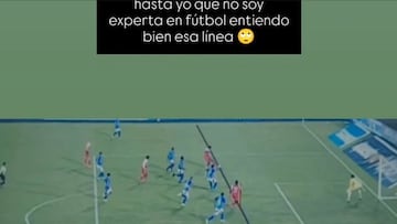El mensaje de Lorelei ante el gol de Rodallega en el clásico.