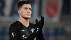 Luka Jovic, delantero centro del Eintracht de Frankfurt.