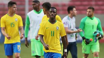 Vinicius, durante el Brasil-Colombia.