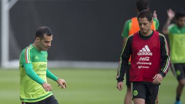 Javier Hernández y Rafael Márquez, Selección Mexicana