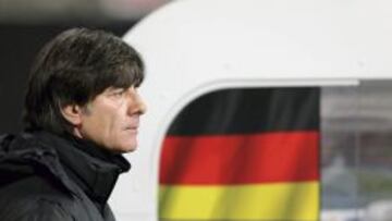 El seleccionador alem&aacute;n, Joachim L&ouml;w, durante un entrenamiento en Nuremberg, Alemania.