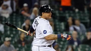 One of baseball’s all-time greats, Miguel Cabrera, got his 3029th career hit in style, knocking in the winning run in a 4-3 win over the Cleveland Guardians.