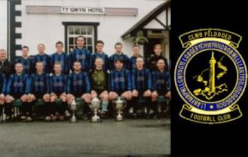 Llanfairpwllgwyngyllgogerychwyrndrobwllllantysiliogogogoch Football Club (Welsh Alliance League Gales, Tercera División) | El equipo es conocido como el 'impronunciable' y se debe a la ciudad que lleva ese nombre. Su abreviación es Llanfiar PG.