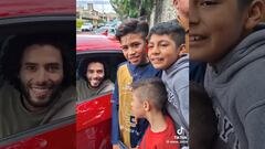 Vídeo: ‘Chino’ Huerta le firma la cara a un niño