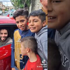 Vídeo: ‘Chino’ Huerta le firma la cara a un niño