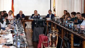 Reuni&oacute;n del f&uacute;tbol femenino, de archivo.