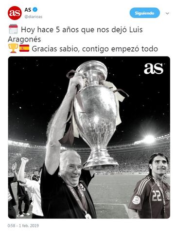 El mundo del fútbol recuerda a Luis Aragonés