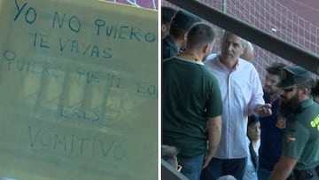 La Guardia Civil confiscó la pancarta: "Piqué, eres vomitivo"