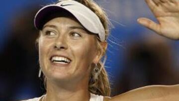 <strong>EUFÓRICA.</strong> Sharapova está mostrando un nivel extraordinario en el Open de Australia y se ha metido en la final después de pasar por encima de una mermada Jankovic.