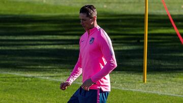 Fernando Torres durante el entrenamiento.