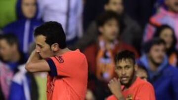 Busquets, tras marcar el gol.