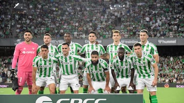 El once del Betis en la primera jornada.