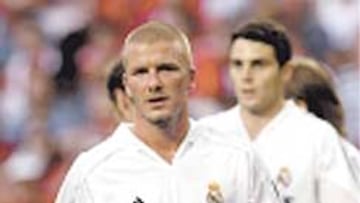 David Beckham, de blanco.