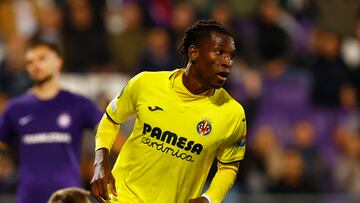 Soccer Football - Europa Conference League - Group C - FK Austria Wien v Villarreal - Generali Arena, Vienna, Austria - October 13, 2022 Villarreal's Nicolas Jackson celebrates scoring their first goal REUTERS/Lisa Leutner