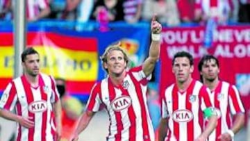 <b>LAS ESTRELLAS. </b>Forlán ha liderado un ataque de lujo junto a Simao (ausente hoy), Maxi y Agüero.